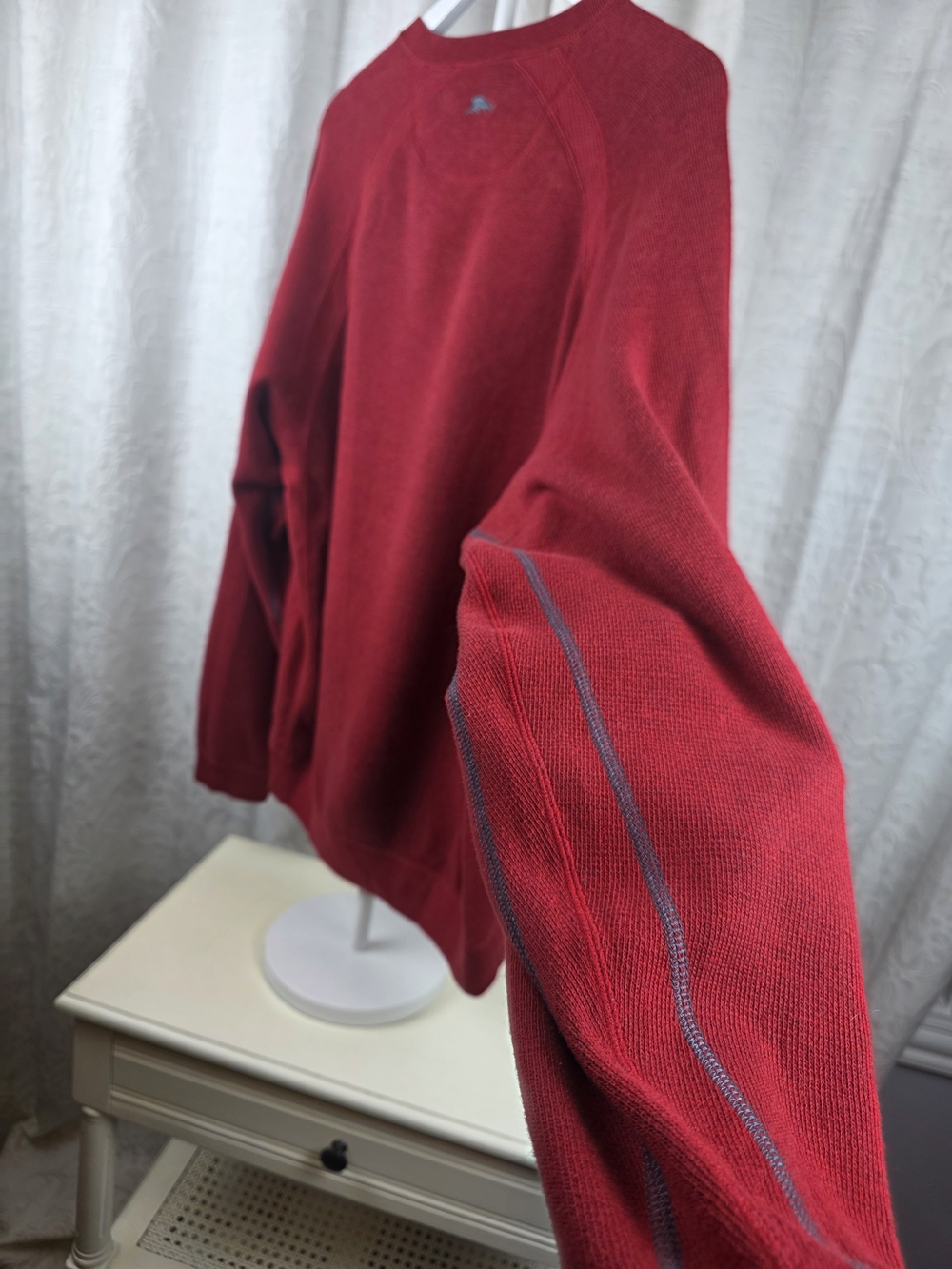 Tommy Bahama Reversible Crewneck Sweater XL Red Blue Marl Pullover - Picture 9 of 15